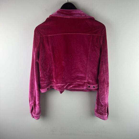 NWT Fate Tiff Velvet Pink Moto Jacket Size M - Picture 7 of 7